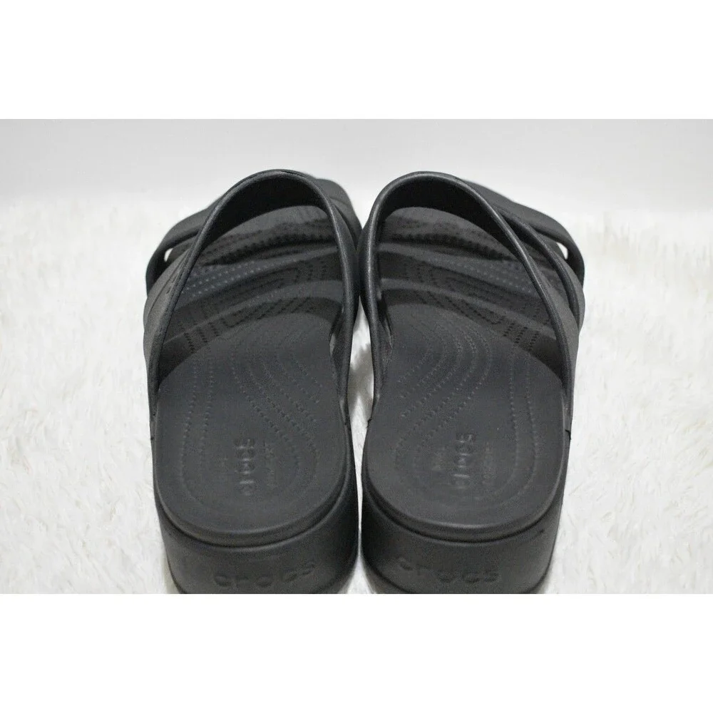 Crocs Getaway Sandal Women's Size 13 Black Triple Strap Slides Casual Shoe Flat